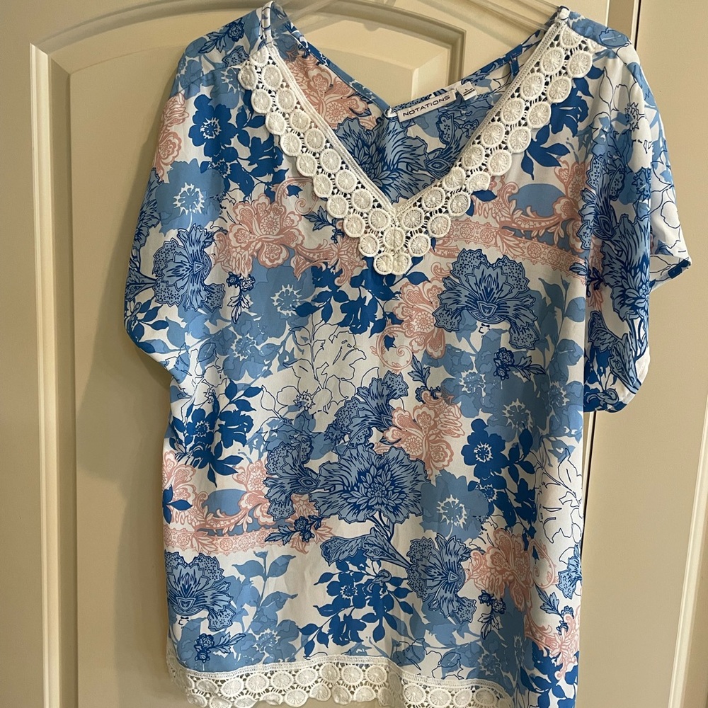 Fun top. Size large.  Gently worn. Smoke free home